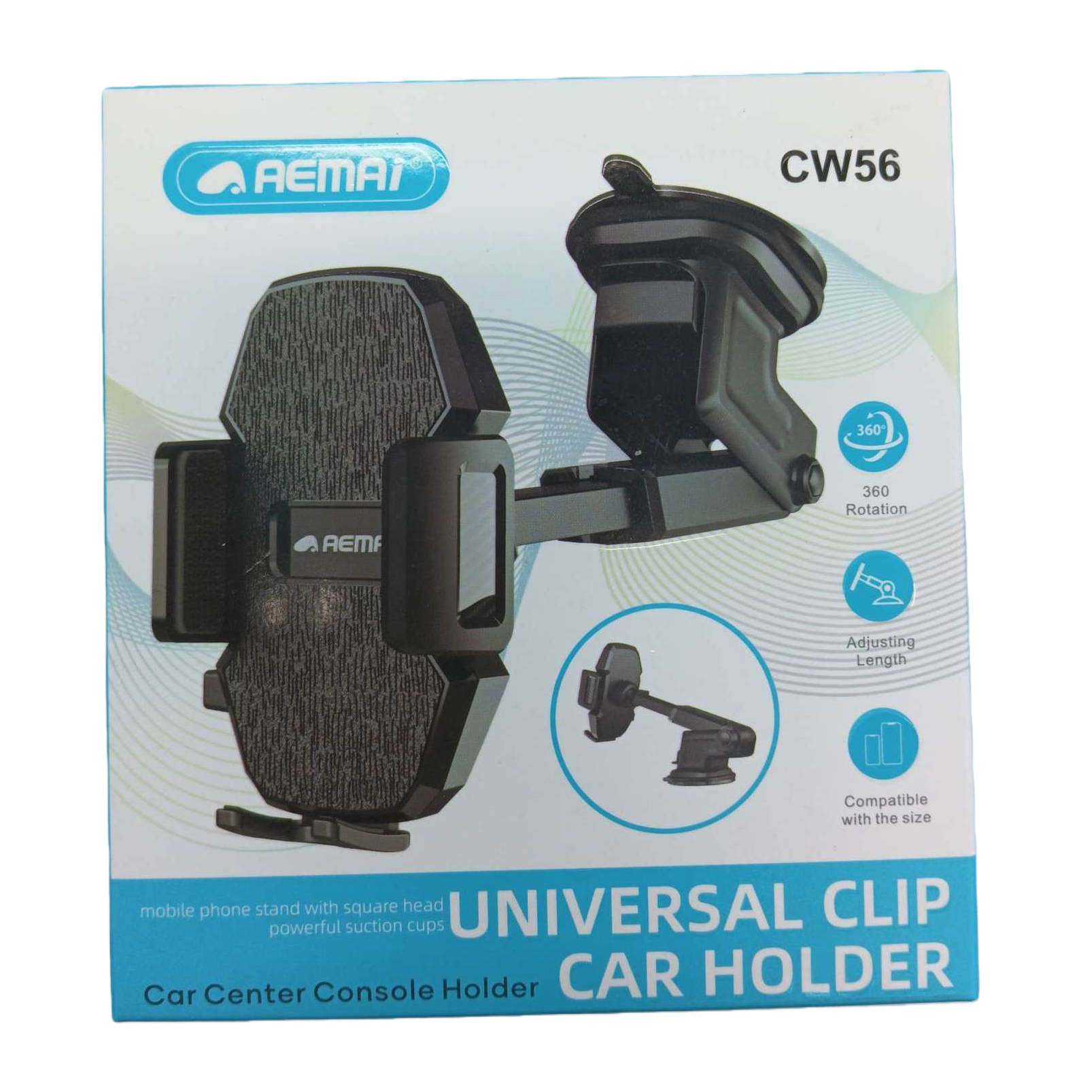 The multi-functional car navigation stand and portable car phone holder are black, anti-slip and stable, suitable for multiple car models details Picture