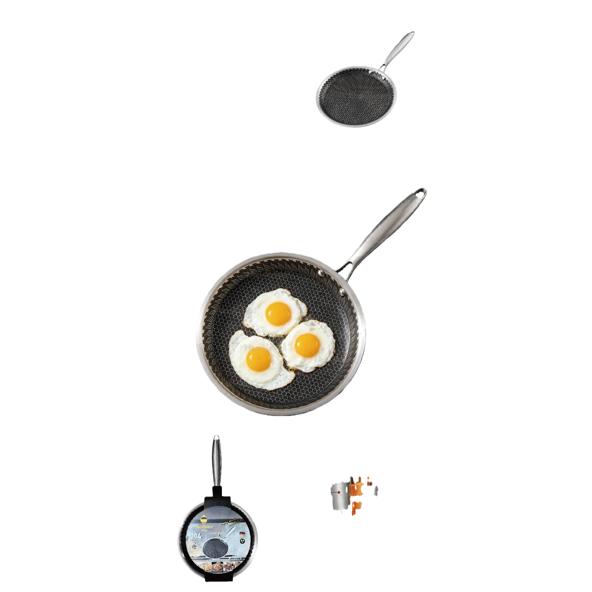 Multi-functional non-stick flat frying pan, household cookware for making soup and stir-frying, kitchen and daily necessities, practical cookware HRS1104-2 Application Scenario