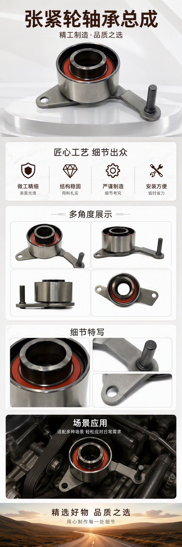 耐用金属张紧轮高强度传动调节轮机械设备配件耐磨耐腐蚀详情1