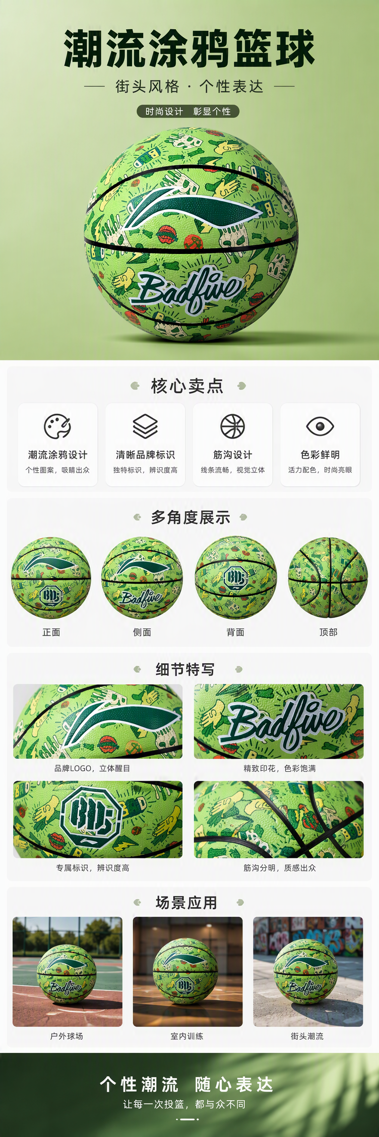 LBQK432-2李宁7号反伍孟菲斯涂鸦篮球详情1