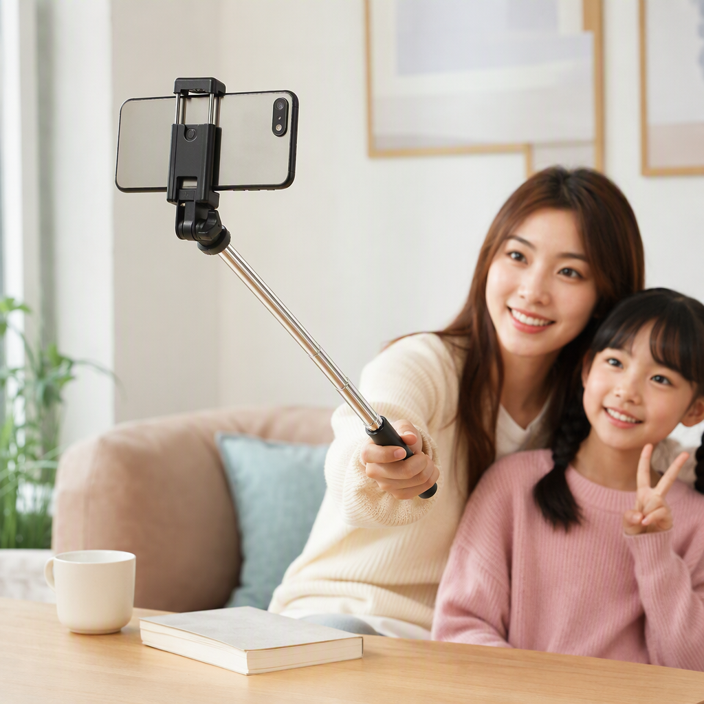 High-definition selfie stick, multi-functional mobile phone stand, essential for travel details Picture
