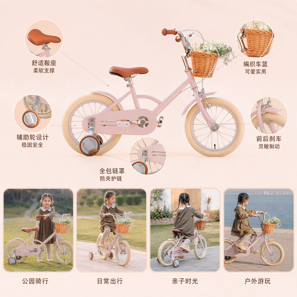 Children's seats, strollers, cribs, baby carriers, multi-functional portable, suitable for babies learning to walk, bicycles, safe, comfortable and relaxing companionship Application Scenario
