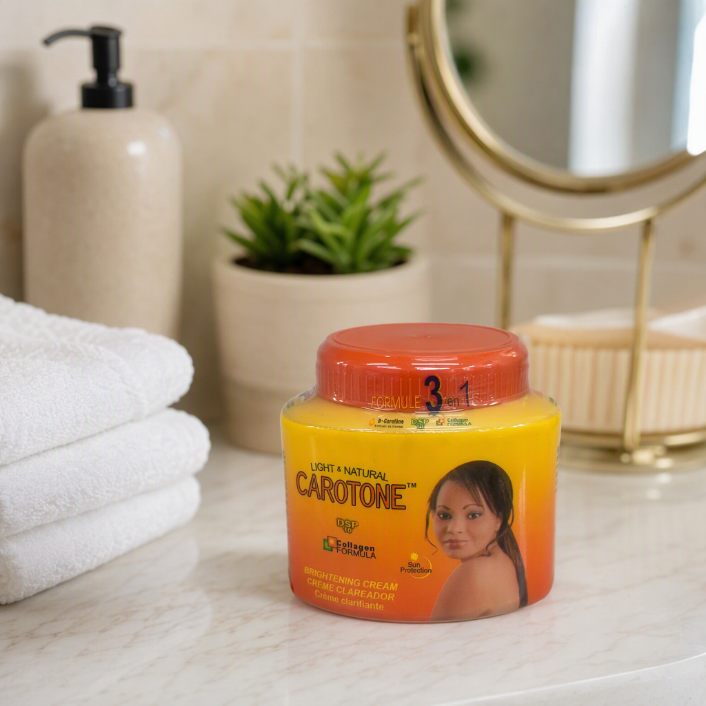 Carotone Brightening Cream with orange-yellow gradient packaging nourishes the skin, brightens the complexion and moisturizes the skin in a canned skincare product details Picture