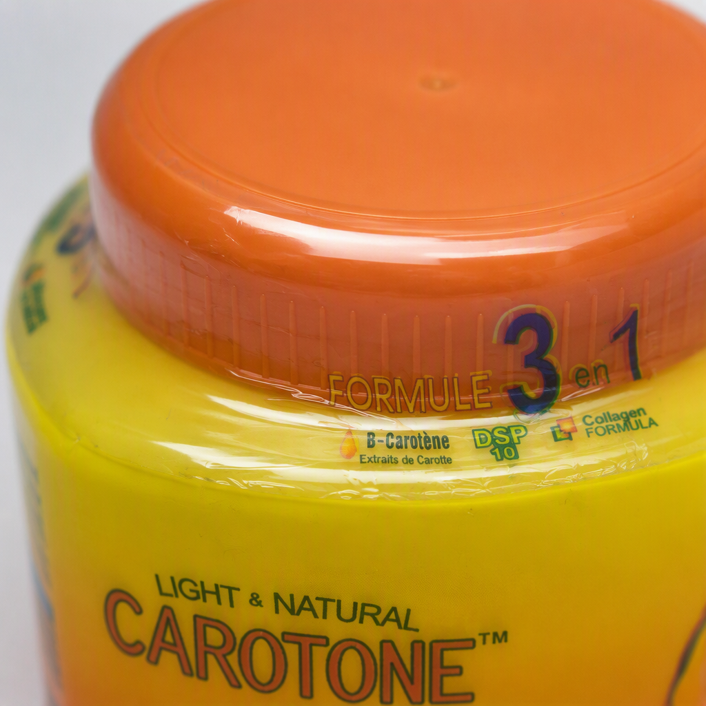 Carotone Brightening Cream with orange-yellow gradient packaging nourishes the skin, brightens the complexion and moisturizes the skin in a canned skincare product Application Scenario