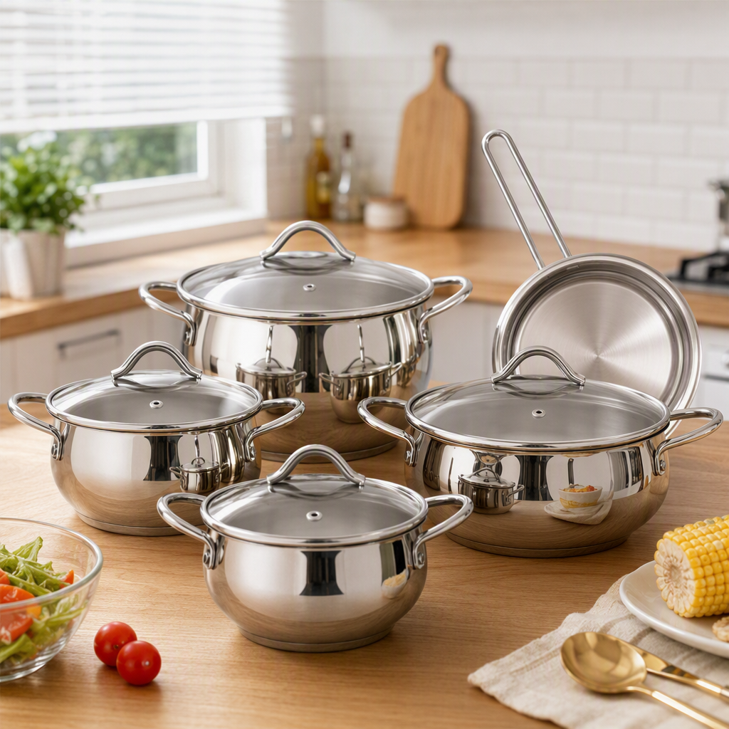 Juego de utensilios de cocina multifuncional hogar uso diario sopa freidora wok combo pot set de utensilios de cocina HR160-1 Item Picture