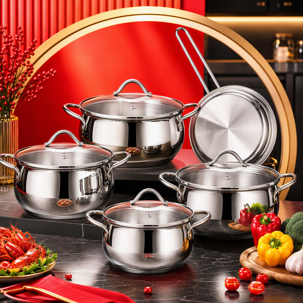 Juego de utensilios de cocina multifuncional hogar uso diario sopa freidora wok combo pot set de utensilios de cocina HR160-1 Specification image