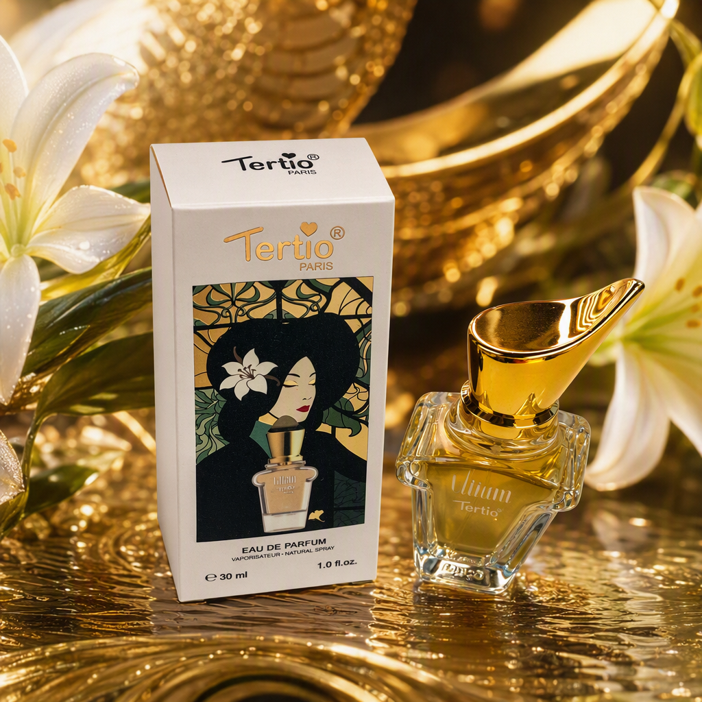 Fashionable white packaging box, exquisite perfume bottle, simple and elegant, high-end gift box packaging, suitable for gift display Specification image