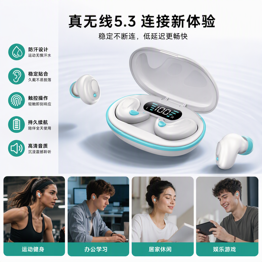 The portable white earphone storage case is convenient for storing earphones. It is a protective case suitable for various earphone models