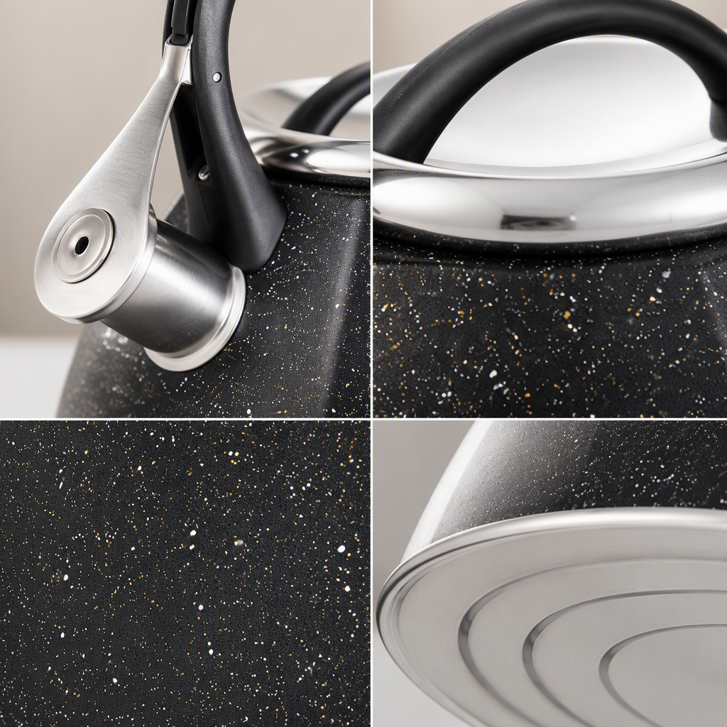 HausRoland3L acero inoxidable tintun hervidor de agua caliente de gran capacidad hervidor de inducción de gas hervidor de inducción de uso general home kitchen kettle HR740-2 Specification image