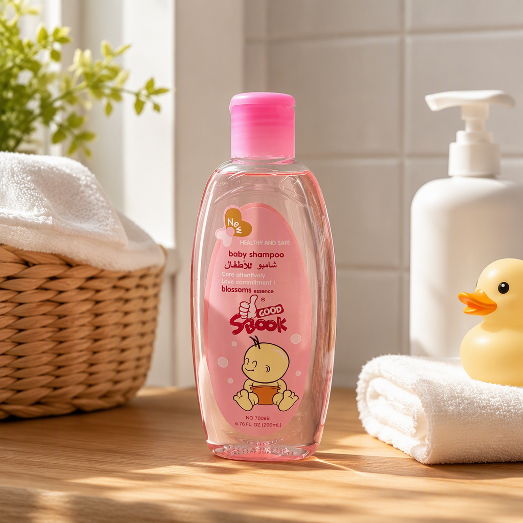 Baby soft shampoo botella rosa cuerpo suave nutrición bebé cuidado del cabello fórmula natural especial para niños details Picture