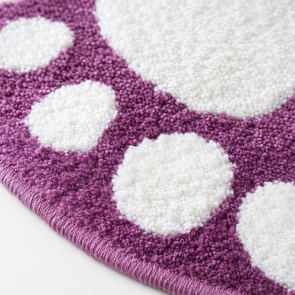 Anti-slip and wear-resistant purple footprint pattern floor mat for home kitchen and bathroom dust-proof door mat Application Scenario