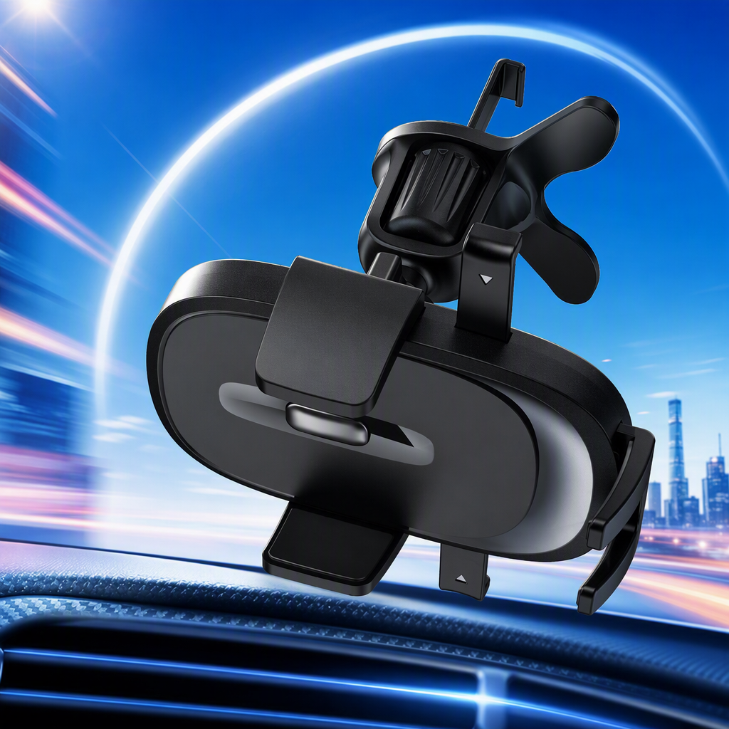 The multi-functional black car phone stand, car navigation stand and car air outlet clamping type are simple and durable details Picture