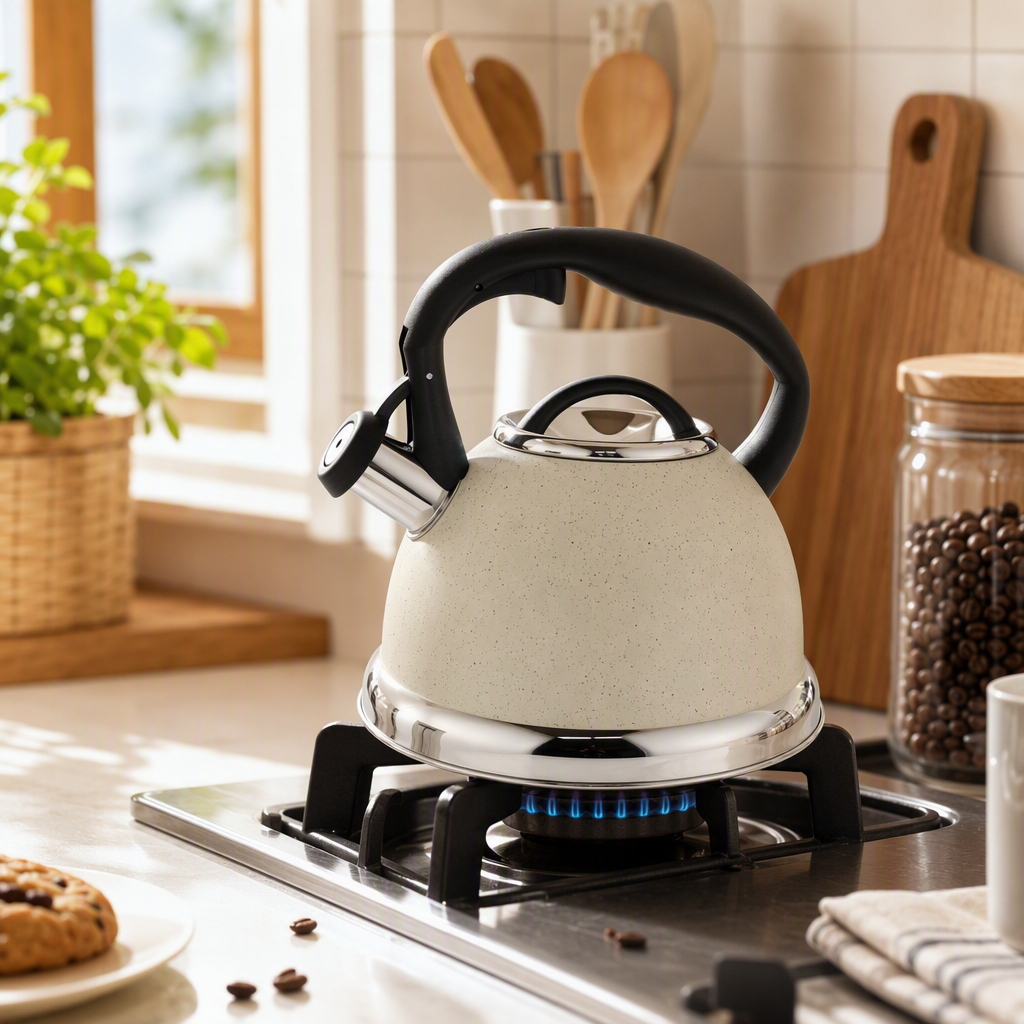 HausRoland3.5L acero inoxidable tinte sound hervidor de agua caliente hervidor de gran capacidad hervidor de inducción de gas hervidor de inducción general home kitchen kettle HR726-4 Application Scenario