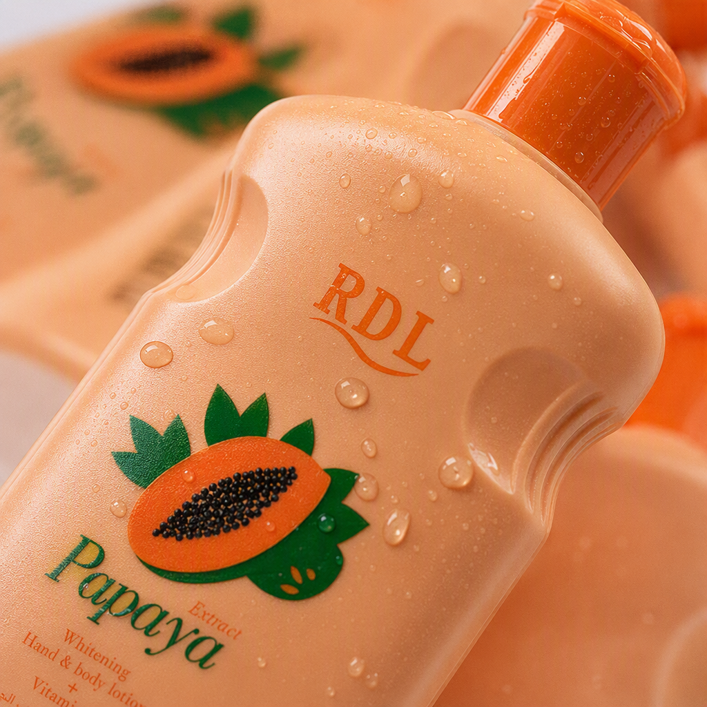 Botella naranja extracto de papaya blanqueamiento manos crema corporal hidratación rejuvenecimiento hidratación reparación cuidado emoliente Application Scenario