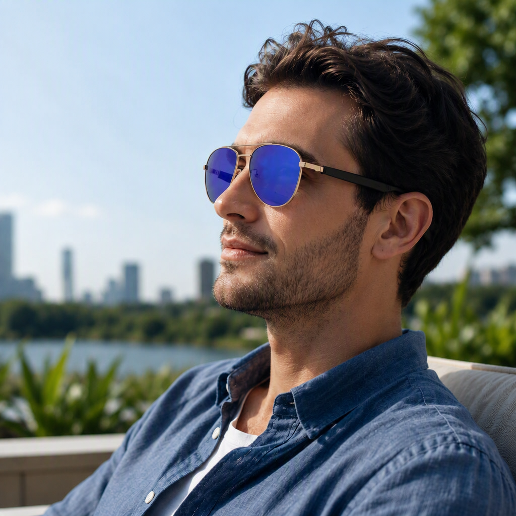Moda gafas de sol polarizadas para hombres y mujeres tendencia gafas de sol protección uv conducción gafas de sol maré match essentials details Picture
