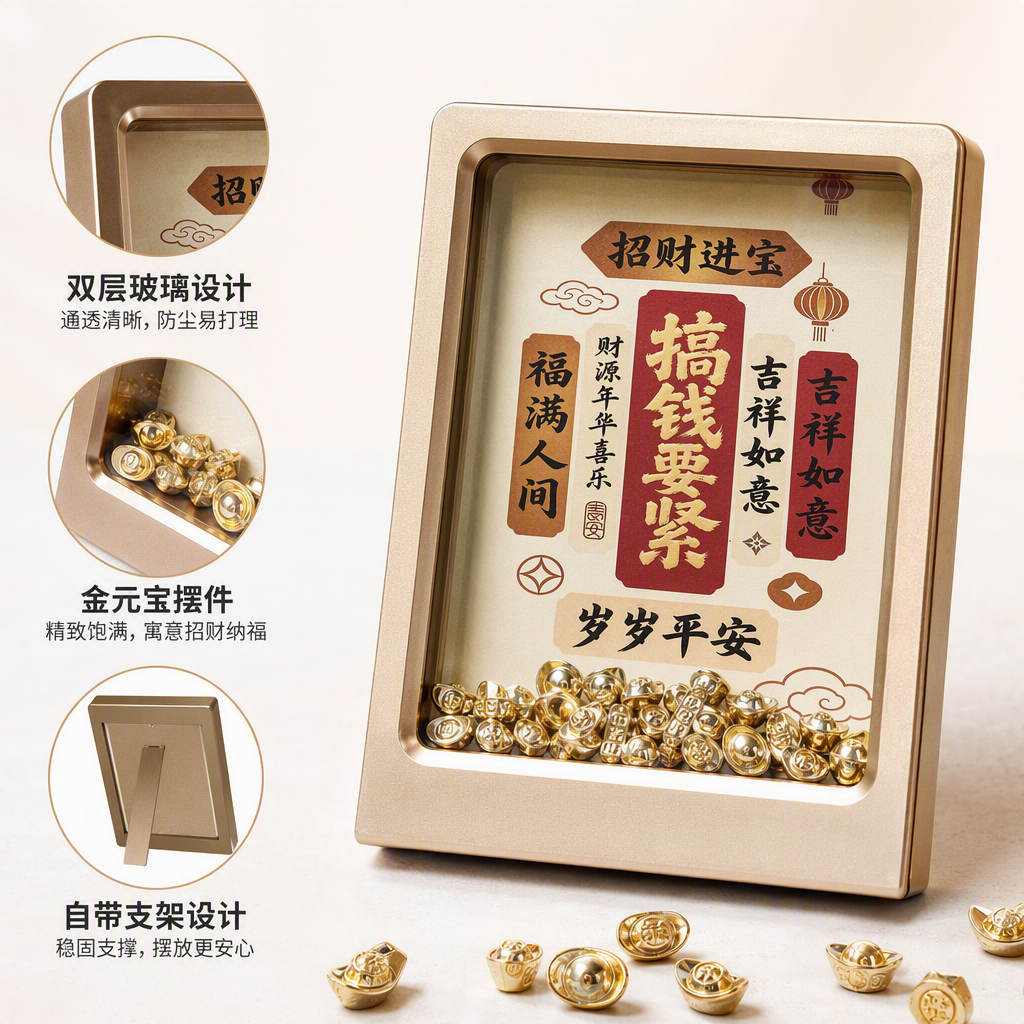金色饰品展示盒多层首饰收纳盒奢华首饰盒收纳柜首饰整理盒礼品包装盒