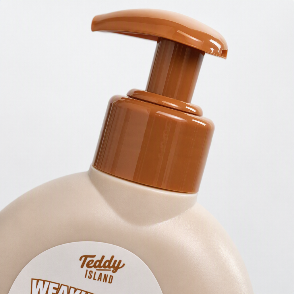 Teddy Island Baby Shampoo, with a beige bottle and a brown pump head, is a gentle and nourishing shampoo for babies, specially designed for children's care Application Scenario