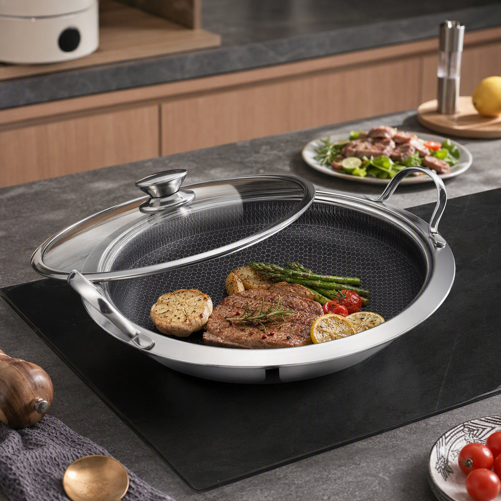 Juego multifuncional de utensilios de cocina olla de sopa de acero inoxidable para el hogar olla olla olla de cocina combinada utensilios de cocina HRS1106-1 details Picture