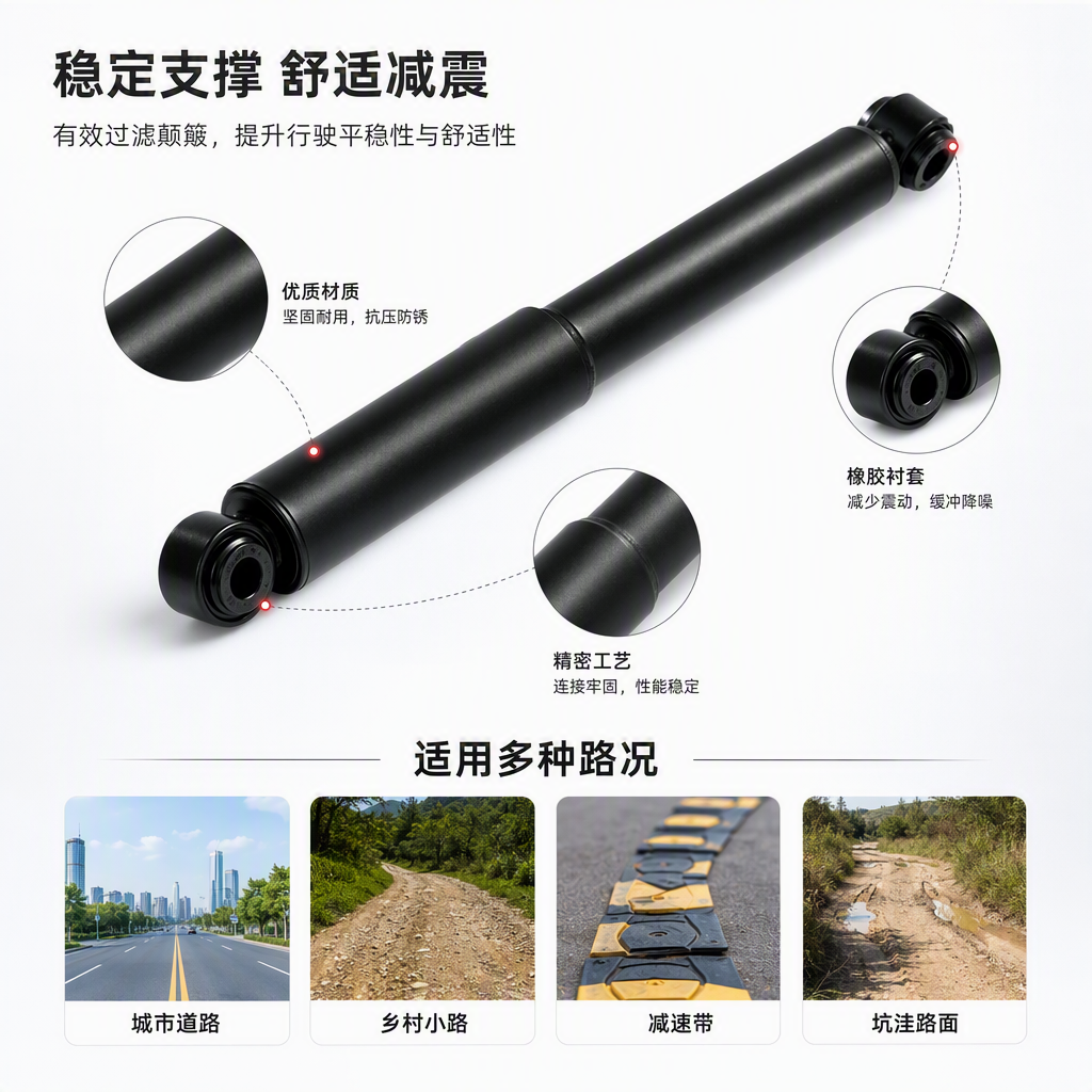 高性能黑色减震器汽车悬挂避震器耐磨耐用提升驾乘体验