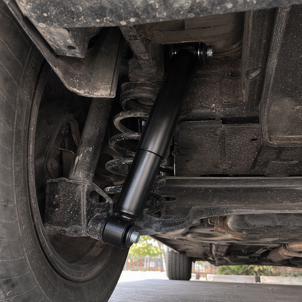Amortiguador negro de alto rendimiento amortiguador de suspensión de automóvil resistente al desgaste duradero experiencia de manejo de elevación details Picture