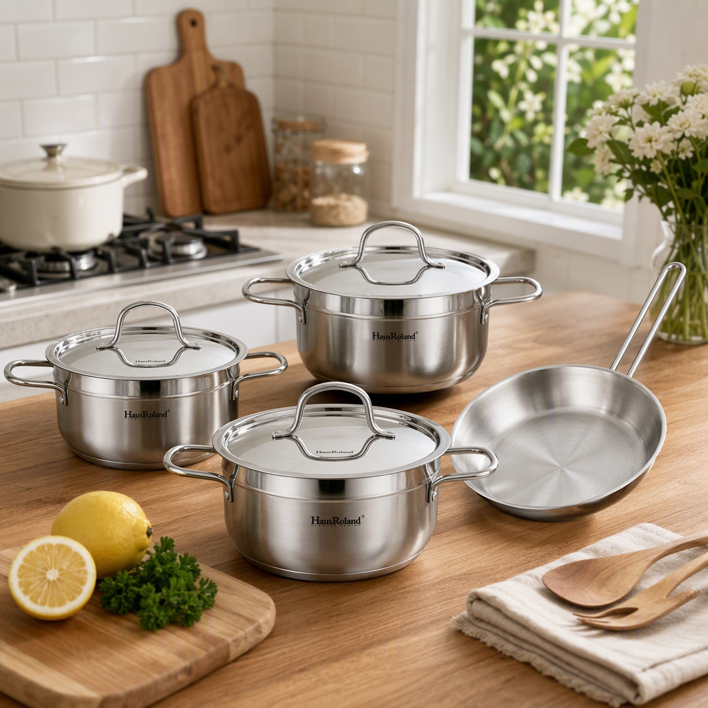 Multi-functional kitchen cookware set, household soup and stir-frying pot set, durable and practical cookware set HR1112-1