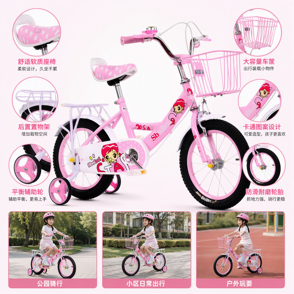 Multifunción buggy cama para niños silla de montar bicicleta para niños artículos para niños seguridad y comodidad amplia edad aplicable Application Scenario