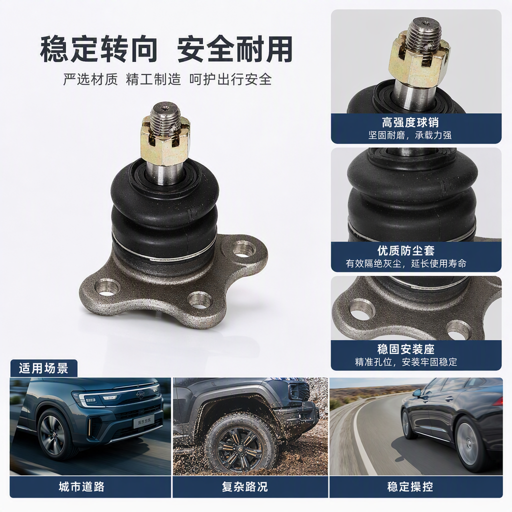 Alta calidad negro ball head assembly auto dirección suspensión accesorio resistente al desgaste duradero mejora el rendimiento de manejo