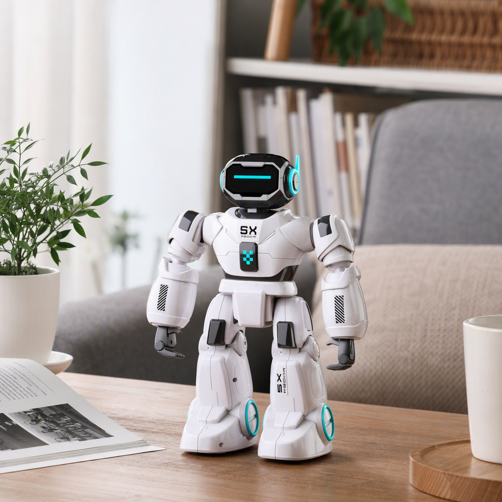 The smart home white robot is a multi-functional companion for children's family entertainment details Picture