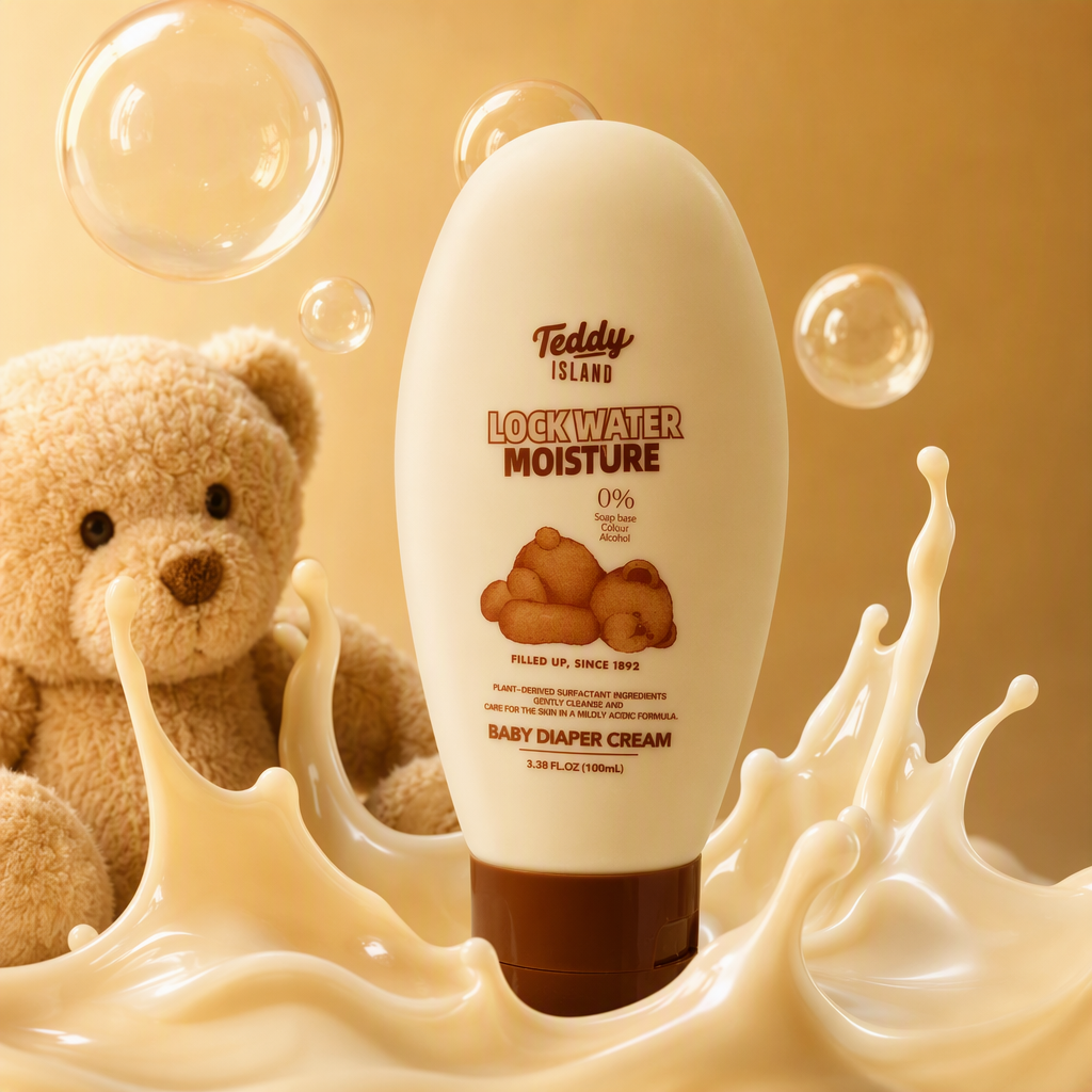 Baby bottom Protection cream, beige bottle, brown cap, gentle moisturizing, anti-red bottom, special care cream for babies Specification image