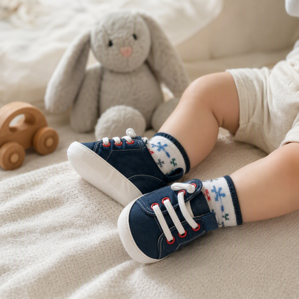 وقد صممت أغلفة ملابس أحذية متينة مقاومة للضغط ومقاومة للنزول، خصيصا للأطفال الرضع تصميماً جميلاً Application Scenario