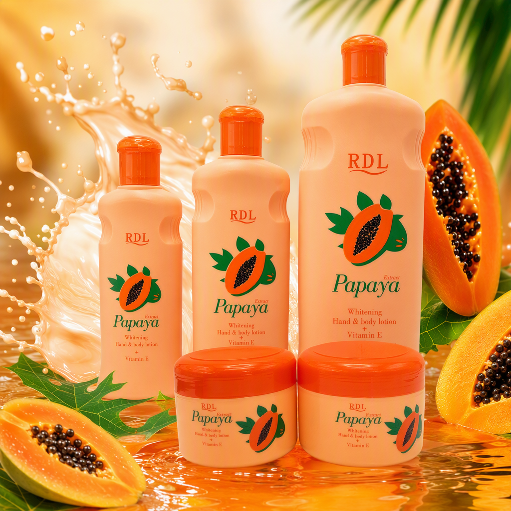 Orange bottle Papaya extract whitening Hand Body Lotion Moisturizes, rejuvenates, hydrates and moisturizes the skin Specification image