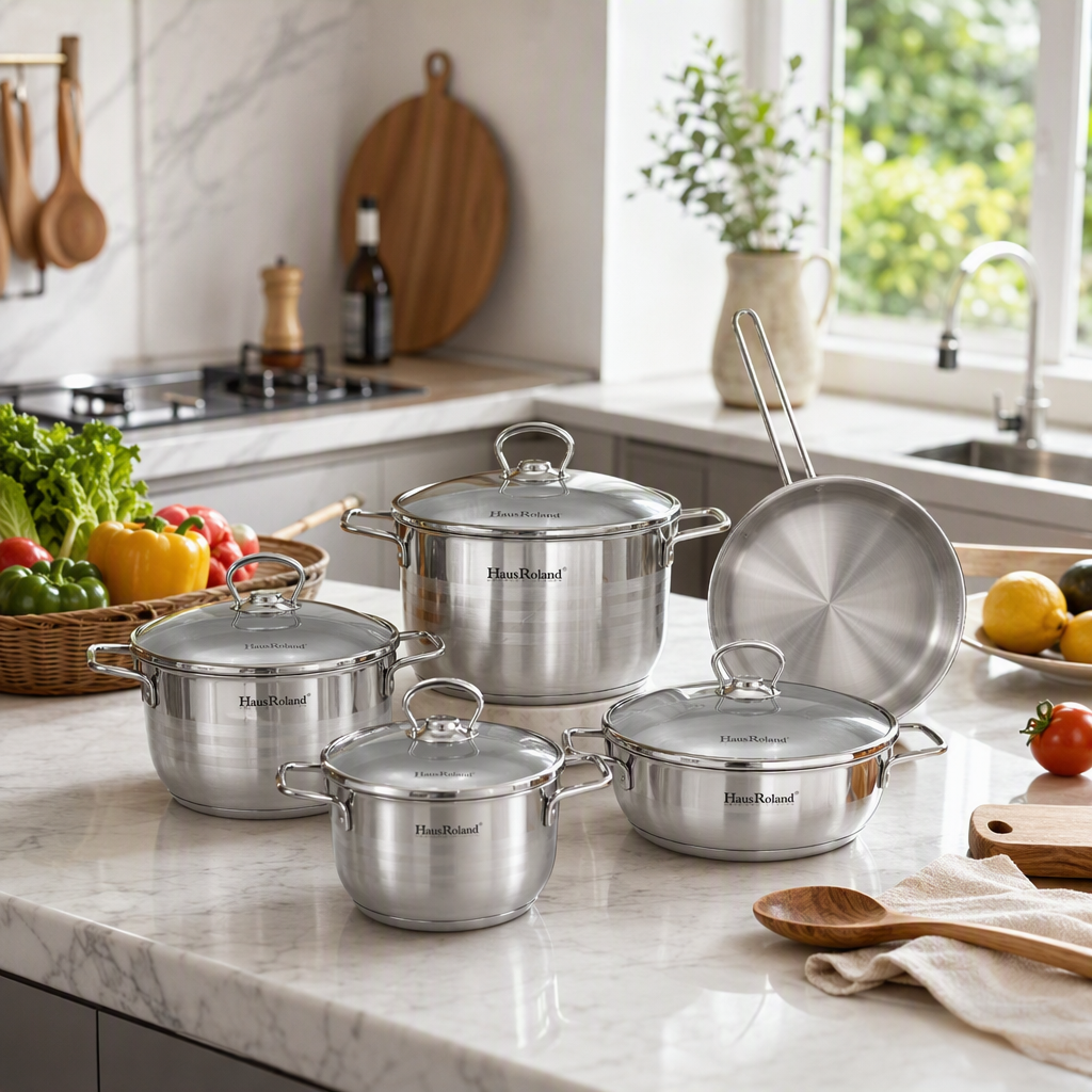 Multi-functional kitchen cookware set, household soup pot, stew pot and wok combination, practical and durable kitchenware products HR110-1