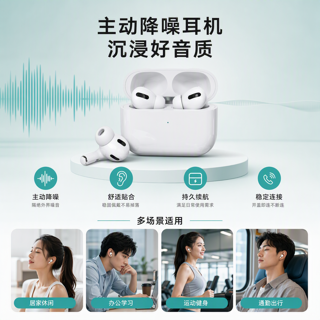 Белые наушники AEMAI R5 bluetooth уменьшают шум