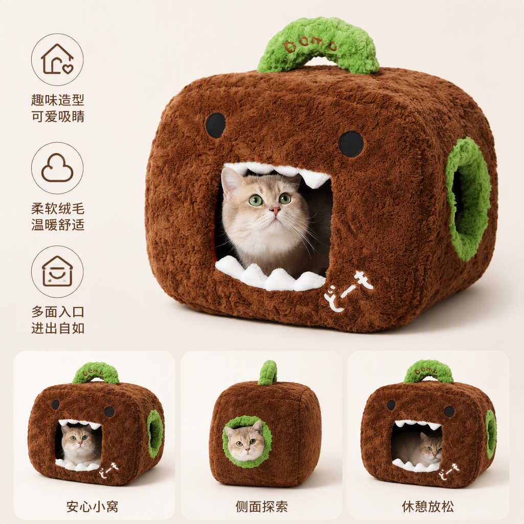Caliente y cómodo brown peluche gatillo pet rest pad especial para gatos caliente y suave gatillo suministros
