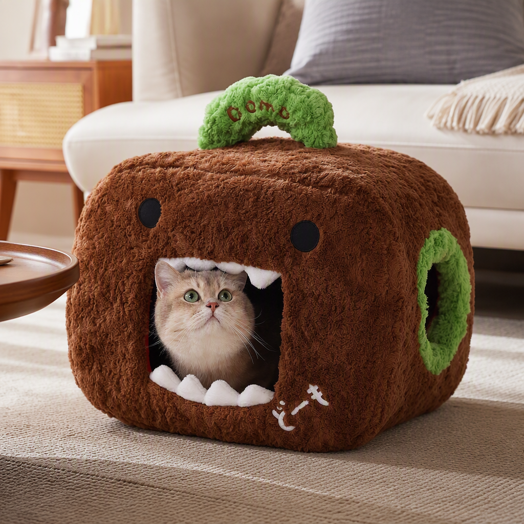Caliente y cómodo brown peluche gatillo pet rest pad especial para gatos caliente y suave gatillo suministros details Picture
