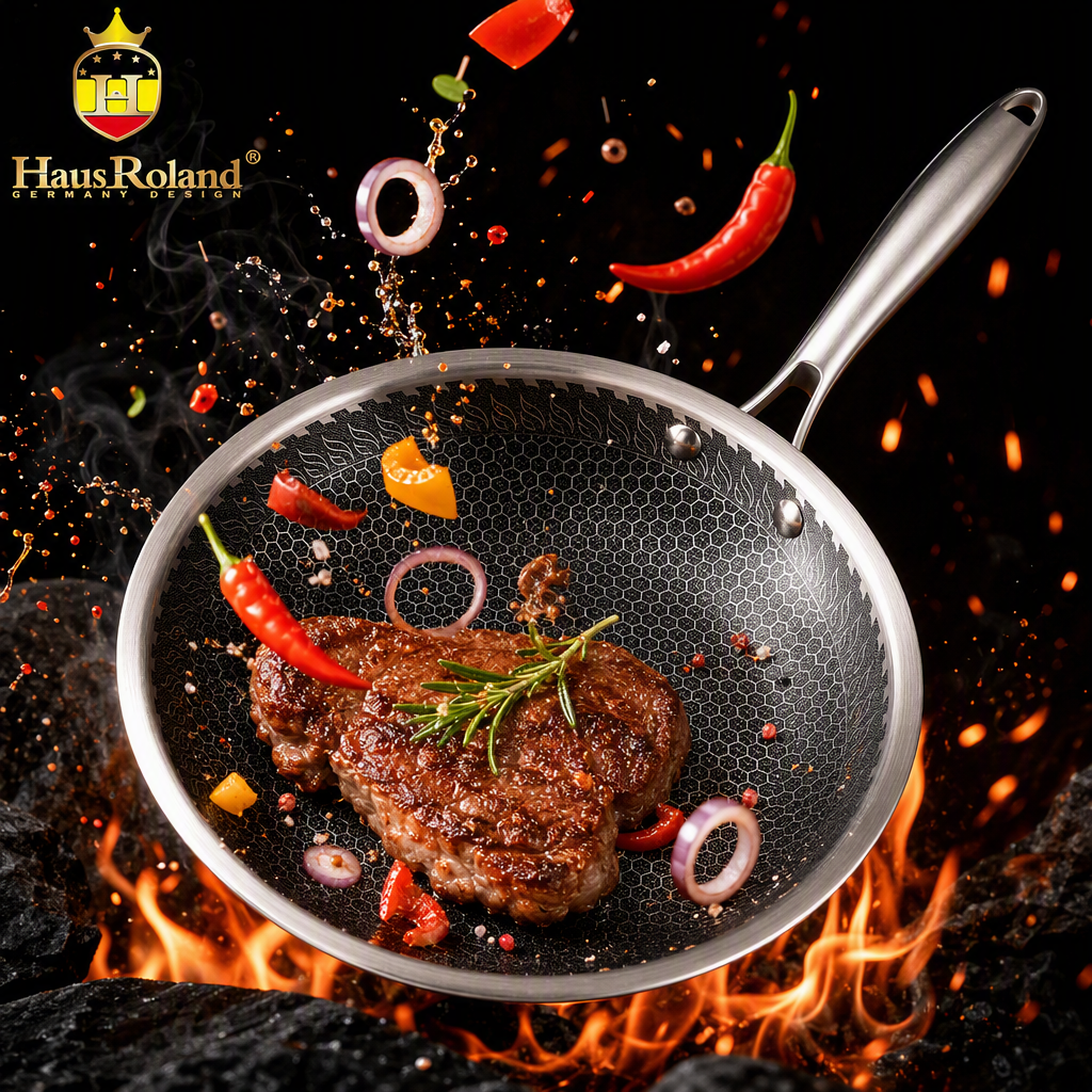 Multi-functional non-stick frying pan, household frying, stir-frying, soup pot, kitchenware, daily essential cookware HRS1104-1