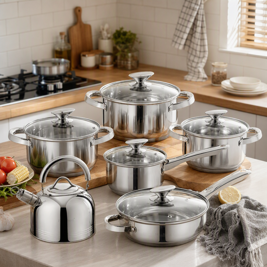 Multi-functional kitchen cookware set, home soup, rice and stew pot set, durable and practical HR150-1 Application Scenario
