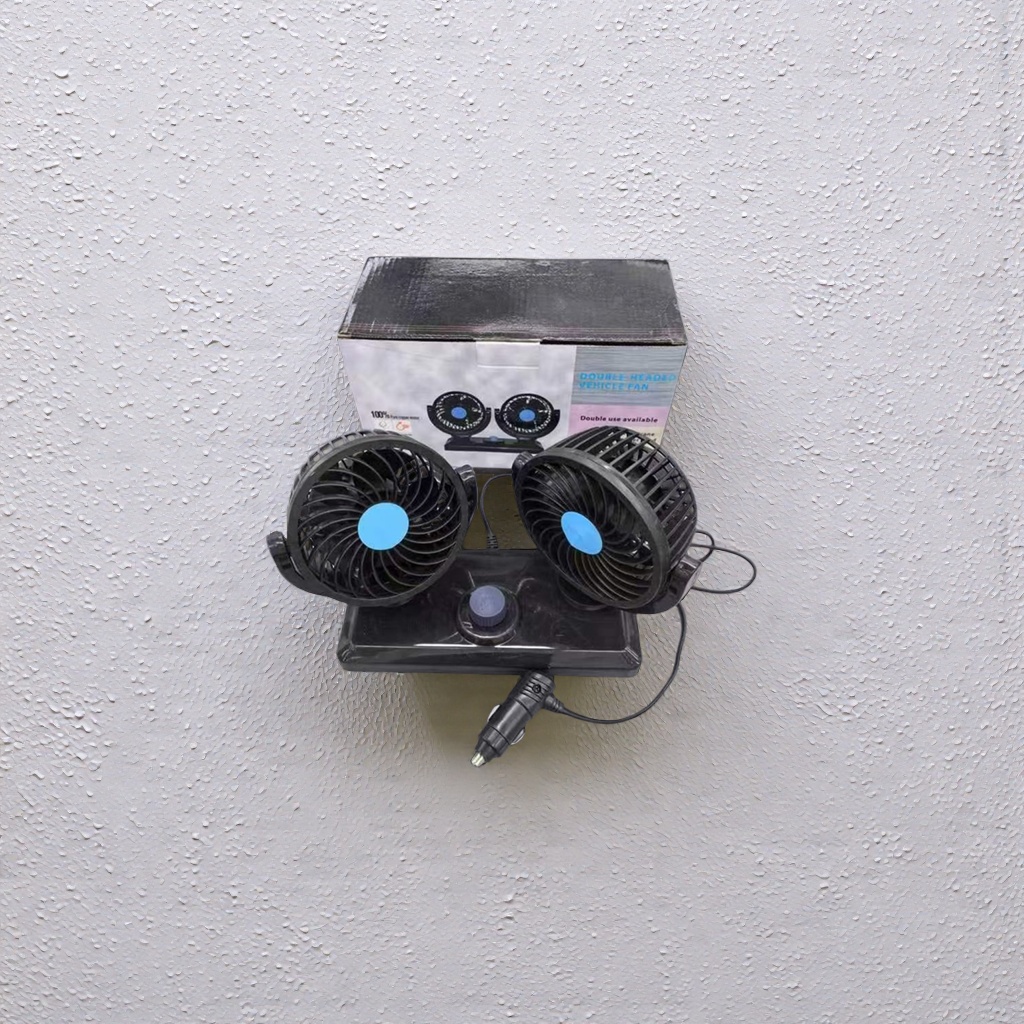 The multi-functional dual-head car fan is portable and silent, providing a cool summer breeze with fast air output