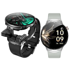 Fashionable multi-functional smartwatch in black and white, suitable for both men and women, featuring Bluetooth connection for sports and health monitoring, a trendy model Item Picture