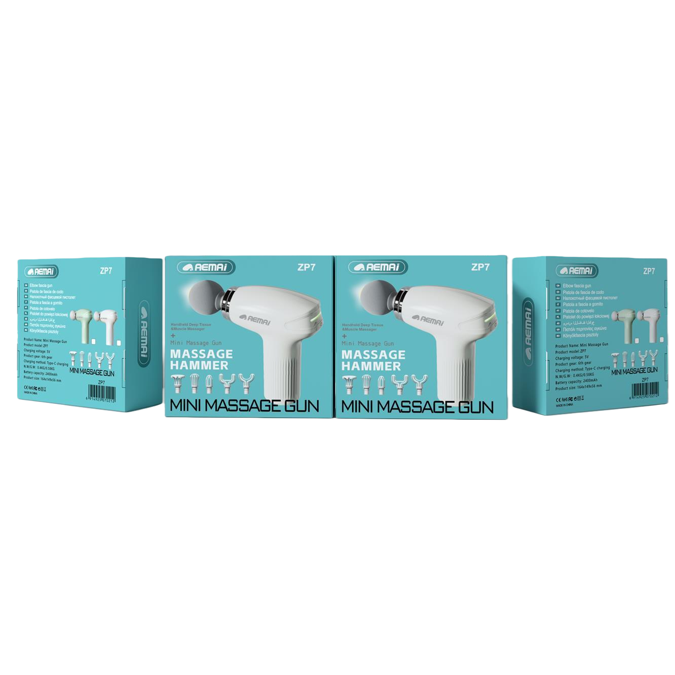 The AEMAI multi-functional portable massage gun is a home physiotherapy device for deep muscle relaxation and fatigue relief Item Picture