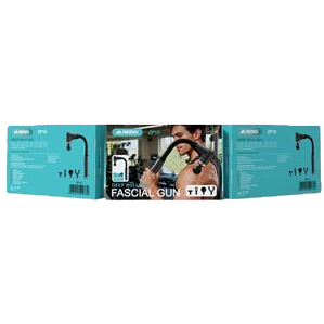 The multi-functional fascia relaxation massager comes in a blue packaging box and is a portable deep muscle soothing physiotherapy device Item Picture