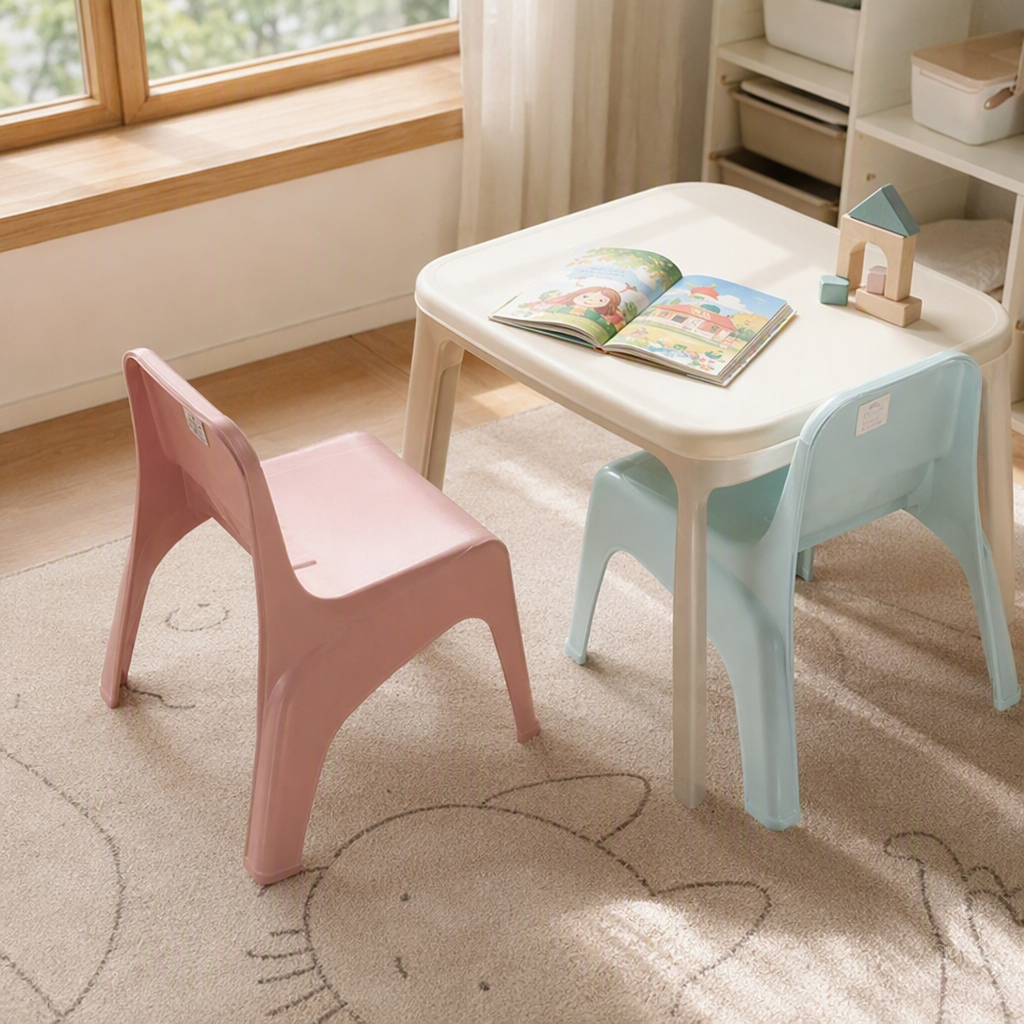 【CL】 26Q3#0805 Multi-functional household storage table, plastic stool, framed fabric, hamburger shaped portable seat, household items details Picture