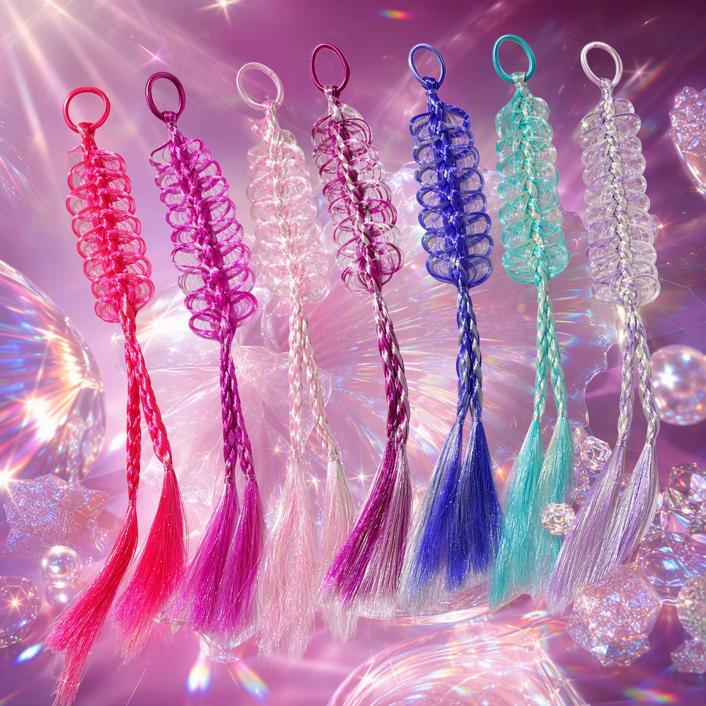 Colorful woven braids, fashionable hair accessories, hair clips, hair ropes, student headwear, hair accessories Specification image