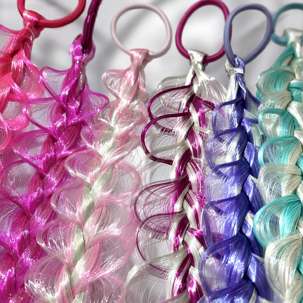 Colorful woven braids, fashionable hair accessories, hair clips, hair ropes, student headwear, hair accessories Application Scenario