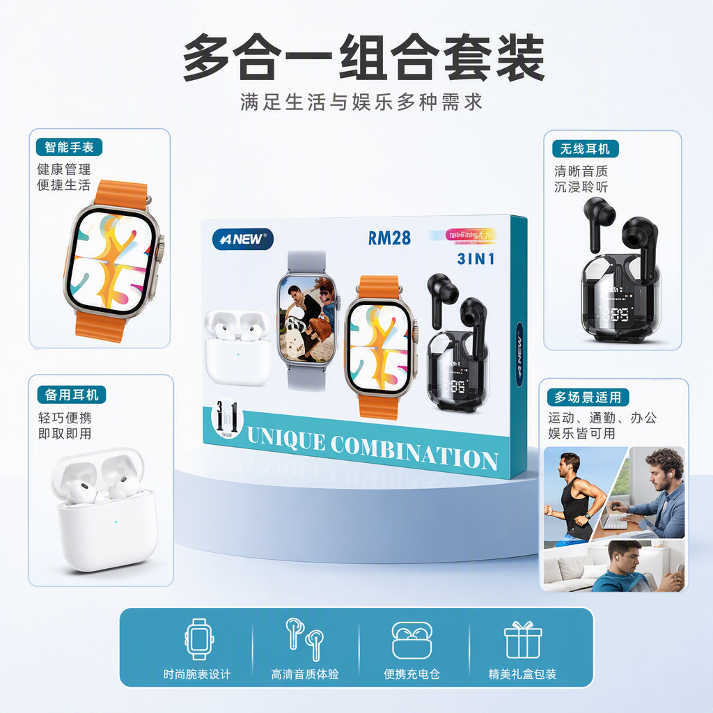 The watch set includes an earphone gift box