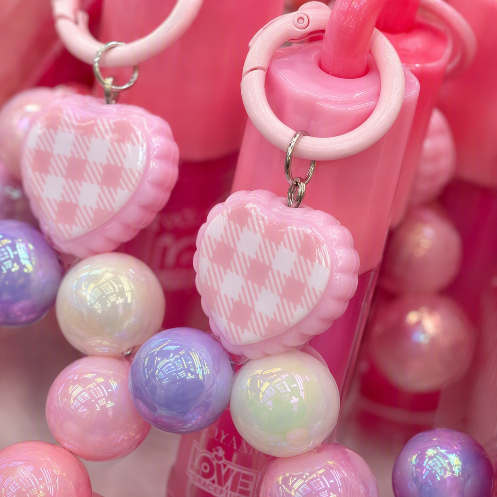 Color rosa lip gloss colgante set chica corazón cosméticos accesorios caja de regalo lindo creativo portátil Application Scenario