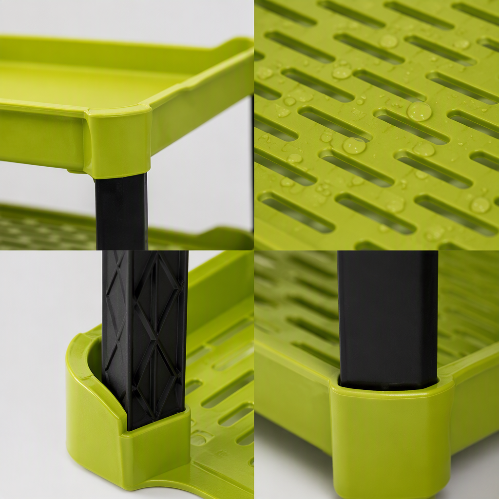 Multicapa ambiental verde doble rack rack de almacenamiento de balcón de cocina rack de almacenamiento doméstico simple y práctico Application Scenario