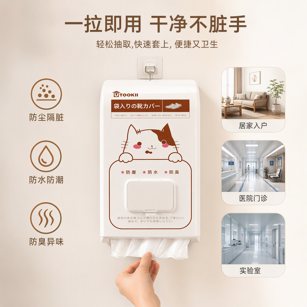 【CL】25Q4#356  一次性扫把套（50个装）  多功能便携一次性用品套装家庭旅行办公必备卫生清洁用品组合