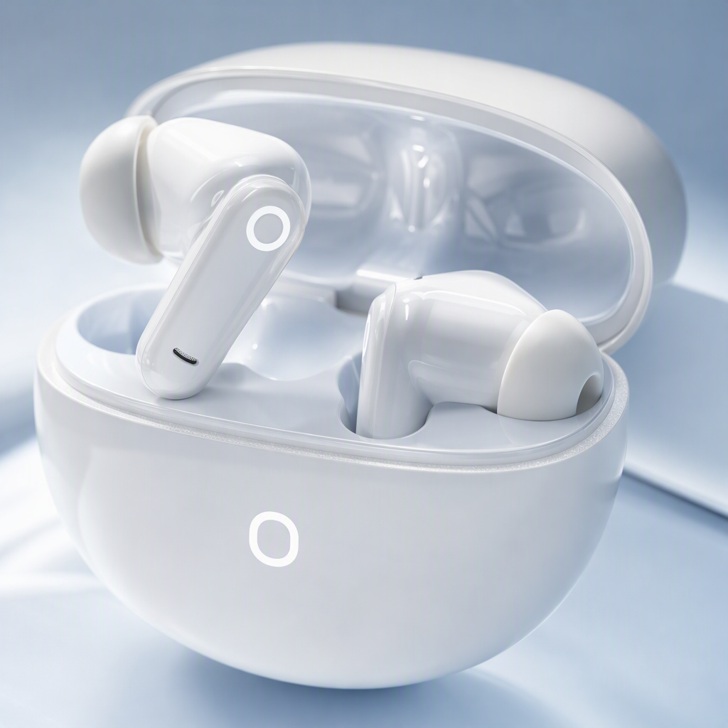 The multi-color white wireless Bluetooth headphones B85 come with a charging case and earbuds, offering high-definition sound quality and comfortable wearing Application Scenario