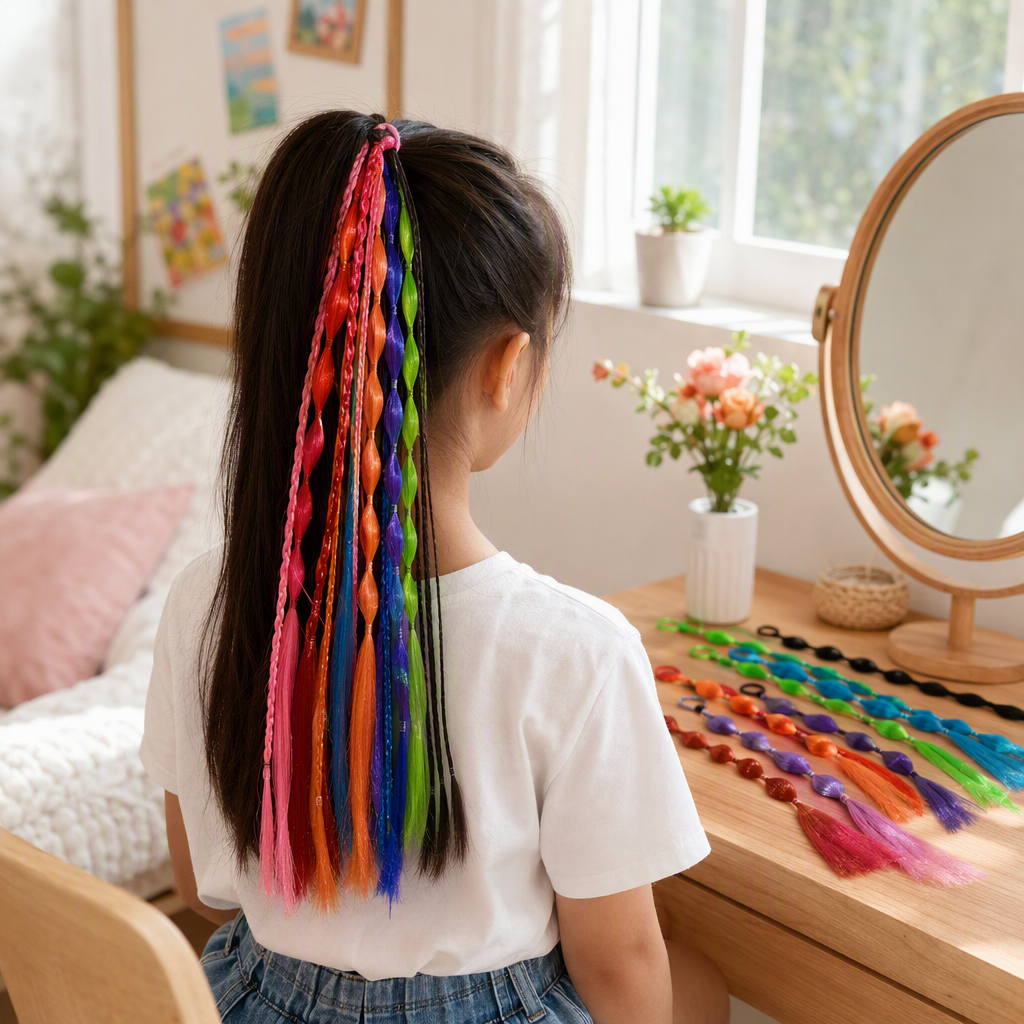أزياء أزياء الشعيرات الشعرية المزيفة الملونة مناسبة للأطفال والكبار details Picture